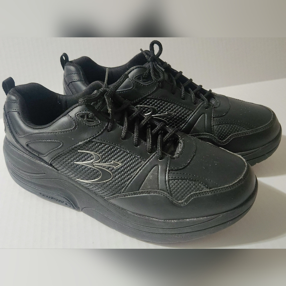 Gravity Defyer Men's G-Defy Ion black leather Shoes for Knee Pain Size 12